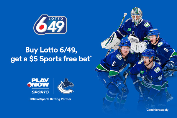 Buy Lotto 6/49, get a $5 Sports free bet