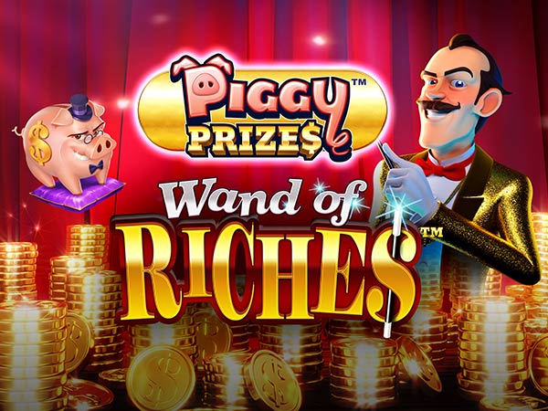 Piggy Prizes: Wand of Riches Logo