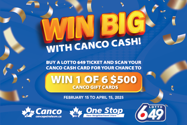 Enter for a chance to win 1 of 6 $500 Canco gift cards